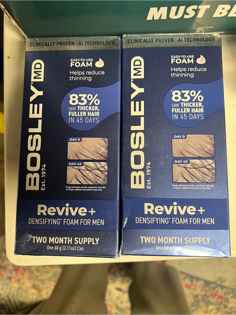 BOsley md Revive+ Densifying Foam for Men lot of 2